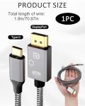 USB-C to DisplayPort Cable 8K Video Converter