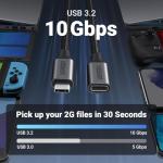 UGREEN 100W USB-C Extension Cable 10Gbps 1M