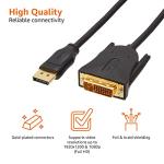 DisplayPort to DVI Cable, 6ft, 1080p, Black