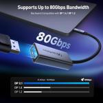 80Gbps USB-C to DisplayPort 2.1 Adapter