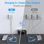 2-Pack EU to UK Plug Adapter with 4 USB Ports