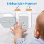 2-Pack EU to UK Plug Adapter with 4 USB Ports
