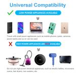 2-Pack EU to UK Plug Adapter with 4 USB Ports