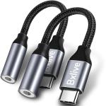 Bxlive USB-C to 3.5mm Headphone Adapters - 2 Pack