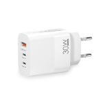 European Travel Adapter with USB-C and USB-A Ports