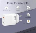 European Travel Adapter with USB-C and USB-A Ports