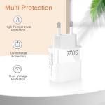 European Travel Adapter with USB-C and USB-A Ports