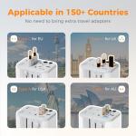 TESSAN Universal Travel Adapter with USB-C and USB-A Ports
