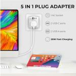 20W Fast Charging 5-in-1 Travel Adapter
