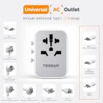 TESSAN Universal Travel Adapter with USB-C and USB-A Ports