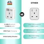 20W Fast Charging 5-in-1 Travel Adapter