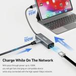 USB-C to Ethernet Adapter with Power Delivery