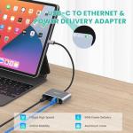 USB-C Gigabit Ethernet Adapter with 60W Charging