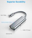 USB-C Ethernet Adapter with Charging Port 60W