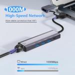 5-in-2 USB-C Ethernet Adapter with USB 3.0 Ports