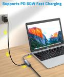 USB-C Ethernet Adapter with Charging Port 60W