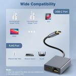USB C to Ethernet Adapter with 100W PD