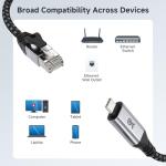 USB C to Gigabit Ethernet Cable 1.8m