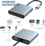 USB C to Dual HDMI 4K Adapter