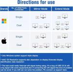 USB C to Dual HDMI 4K Adapter