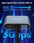 4-in-1 USB-C to Dual HDMI Adapter 4K