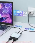 4-in-1 USB-C to Dual HDMI Adapter 4K