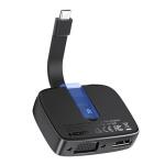 Portable USB-C to VGA HDMI Adapter, 4K Support