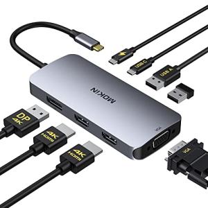 USB C Docking Station with Dual HDMI and 8 Ports