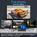 USB C Dual HDMI Adapter with Multiport Hub