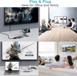 USB C Dual HDMI Adapter with Multiport Hub
