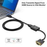 HDMI to VGA Adapter with Audio Jack