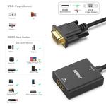 HDMI to VGA Adapter with Audio Jack