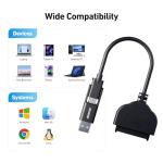 2-in-1 USB-C/USB 3.0 to SATA Adapter