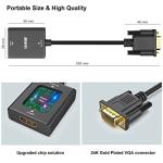 HDMI to VGA Adapter with Audio Jack