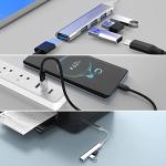 4-Port USB C Hub with USB Adapter