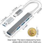 4-Port USB C Hub with USB Adapter