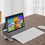 4-Port USB C Hub with USB Adapter