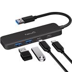Dual USB-C and USB-A 4-Port Hub