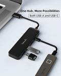 Dual USB-C and USB-A 4-Port Hub