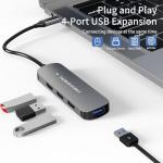 MEANHIGH 4-Port USB-C Hub for Laptops
