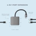 SATECHI 4-Port USB-C Hub with Power Delivery