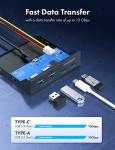 GRAUGEAR 4-Port USB-C and USB-A Hub