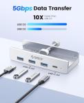 ORICO 4-Port USB-C Hub with Extra Power Supply