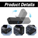 4-Port USB Hub with Rotatable Design - Black