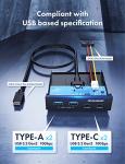 GRAUGEAR 4-Port USB-C and USB-A Hub