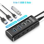 RSHTECH 10Gbps Aluminium 4-Port USB C Hub