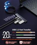 Aceele 4-Port USB-C Multiport Adapter with Cable
