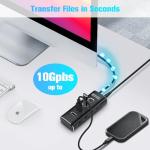 RSHTECH 10Gbps Aluminium 4-Port USB C Hub