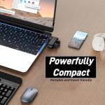 4-Port USB Hub with Rotatable Design - Black