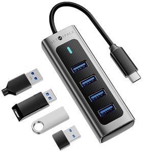 SETMSPACE USB C 4-Port Hub, High Speed Expansion
